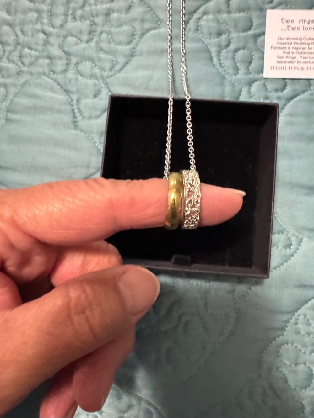 Outlander Two Rings Two Loves Necklace - Picture 3 of 3